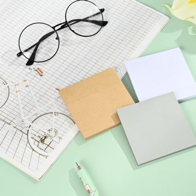 跨境高级灰纯色正方形便利贴7.5*7.5手帐可撕创意文具方格图8