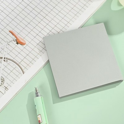 跨境高级灰纯色正方形便利贴7.5*7.5手帐可撕创意文具方格图9