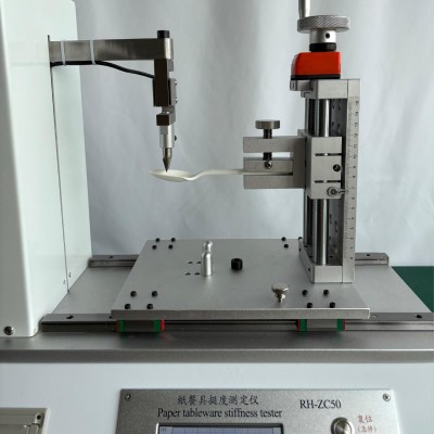 纸餐盘整体测定仪 纸餐具检测设备 纸刀叉勺抗弯曲性能测定仪图4
