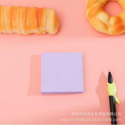 厂家批发莫兰迪五色正方形便利贴粘性强便签本迷你可撕可印图5