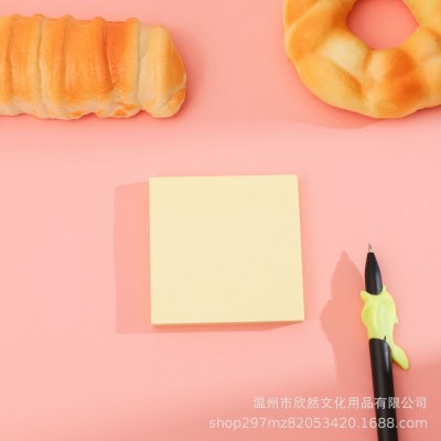 厂家批发莫兰迪五色正方形便利贴粘性强便签本迷你可撕可印图6