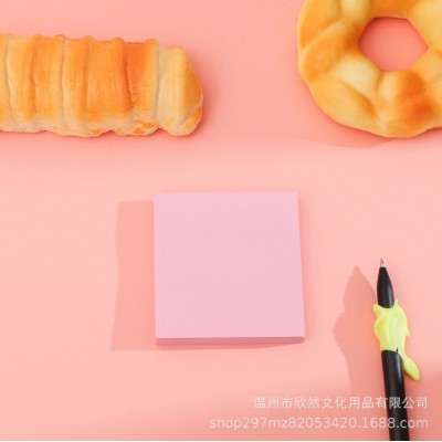 厂家批发莫兰迪五色正方形便利贴粘性强便签本迷你可撕可印图7