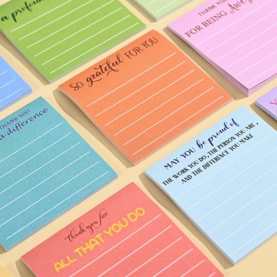 跨境激励十二色横线便利贴可撕有粘性留言本学生文具便签贴便携图2