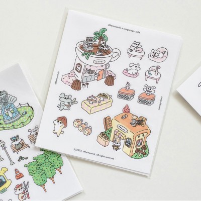 可爱英伦小狗贴纸ins韩系创意卡哇伊diy装饰素材咕卡手账贴纸贴画图2