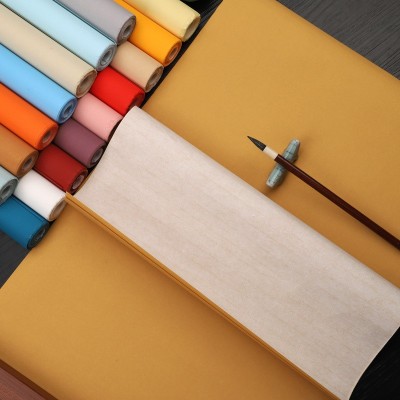 彩色蜡染宣纸纯色粉彩半生熟书法专用行书草书小楷国展投稿作品纸图2