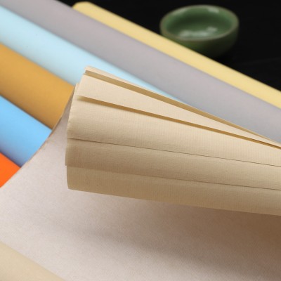 彩色蜡染宣纸纯色粉彩半生熟书法专用行书草书小楷国展投稿作品纸图5