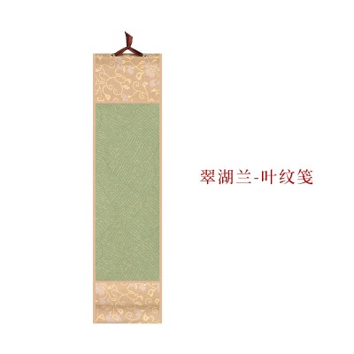 迷你小号卷轴复古蜡染挂画半生熟空白挂轴书法国画小手卷鎏金竖轴图8