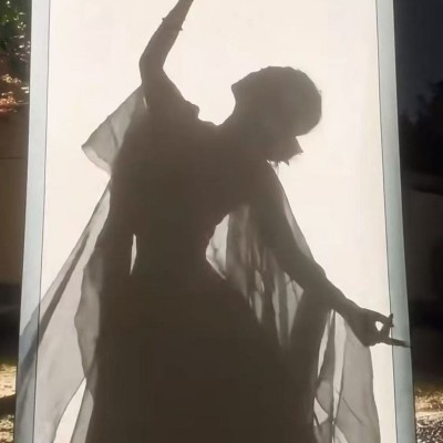 一秒入画卷轴画卷抖音小红书同款古风光影拍摄汉服道具加宽卷轴图4