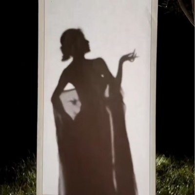 一秒入画卷轴画卷抖音小红书同款古风光影拍摄汉服道具加宽卷轴