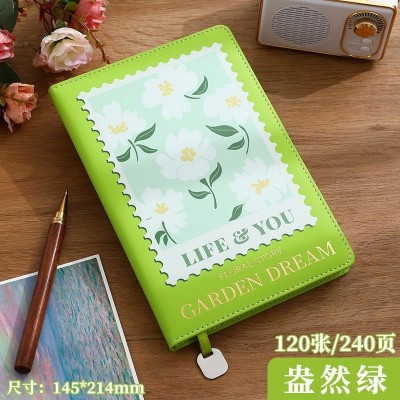 A5油画花朵笔记本高颜值花卉本简约小清新记事本装饰手账日记本图3