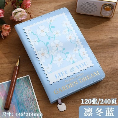 A5油画花朵笔记本高颜值花卉本简约小清新记事本装饰手账日记本图6