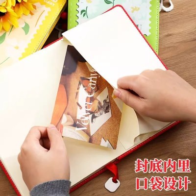 A5油画花朵笔记本高颜值花卉本简约小清新记事本装饰手账日记本图7