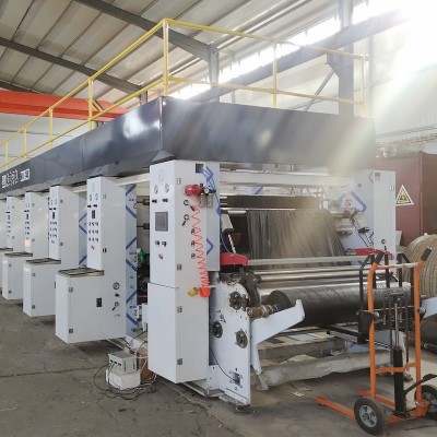 无轴凹版印刷机 快速印刷无轴装版凹版印刷机网带传动凹版印刷机图2