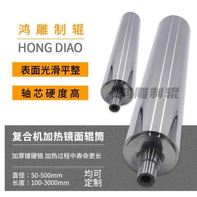 鸿雕耐磨重型传动辊筒 复合防锈滚轴镀铬锌无动力滚筒硅胶辊批发图3