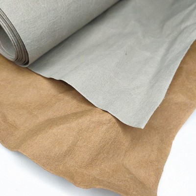 简约牛皮纸笔记本封面纸洗水褶皱纤维纸撕不烂单肩包低碳纸袋现代图2