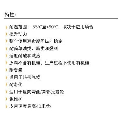 德国马牌 新高强CTD C8M聚氨酯同步带高耐磨输送带环形超强型皮带图2