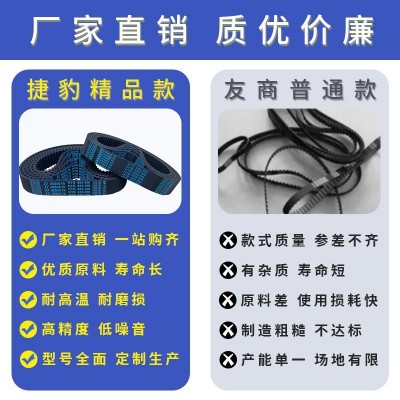 捷豹橡胶同步带HTD81-3M 87-3M 111-3M 117-3M传动工业皮带同步带图5