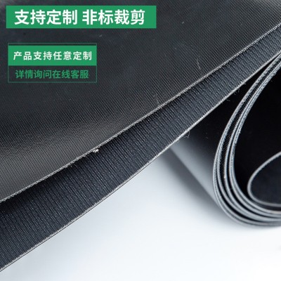 黑色平面皮带定制PVC耐磨输送带工业流水线传送带黑色抗静电皮带图5