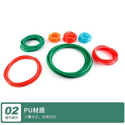 批发绿色聚氨酯PU光面传送带橡胶无缝输送圆带7mmO型工业传动皮带图5