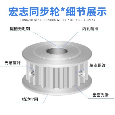 经济型传动同步带轮皮带轮平稳耐磨钢制同步轮链轮 高速传动齿轮图3