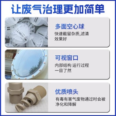 不锈钢喷淋塔厂家水淋净化器酸雾除臭废气处理环保设备pp喷淋塔图5