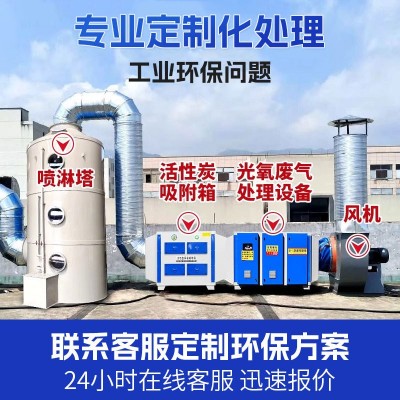 不锈钢喷淋塔厂家水淋净化器酸雾除臭废气处理环保设备pp喷淋塔
