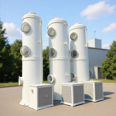 pp喷淋塔废气处理设备工业洗涤塔酸雾不锈钢水淋除尘除雾 器净化图2