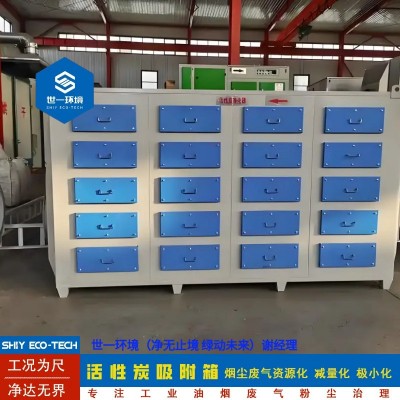 世一环境活性炭吸附箱活性炭过滤箱工业活性炭过滤箱生产 一体机