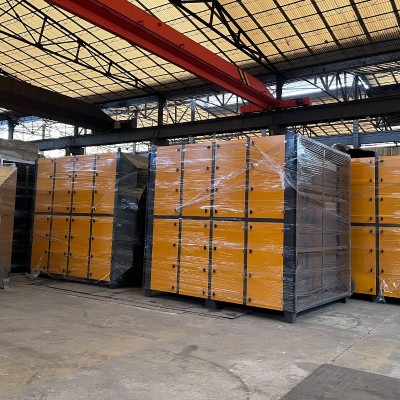 活性炭吸附箱工业废气吸附装置 不锈钢废气漆雾处理活性炭环保箱图5