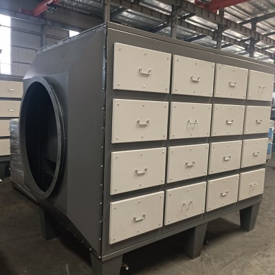 活性炭吸附箱一体机工业废气处理PP干式漆雾环保箱活性 炭过滤箱图5
