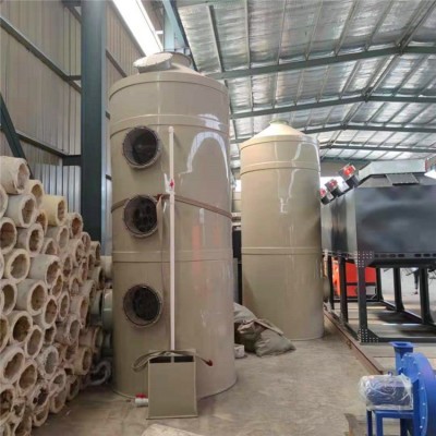 废气处理喷淋塔除水雾PP工业生物除臭酸雾废气净化器二级环保设备图2