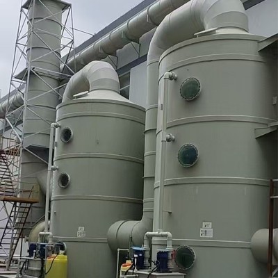 聚丙烯喷淋塔废气处理设备pph洗涤塔喷淋旋流塔酸雾尾气吸收塔图2