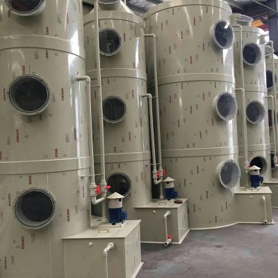 聚丙烯喷淋塔废气处理设备pph洗涤塔喷淋旋流塔酸雾尾气吸收塔图5