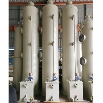 吸收塔环保设备脱硫生物除臭酸雾净化塔PPH洗涤水淋玻璃钢pp喷淋图2