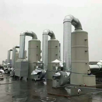 PP废气净化塔酸雾塔厂家定 做尾气塔水喷淋塔环保废气处理PPH塔图2