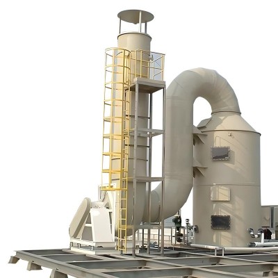 玻璃钢喷淋塔 水喷淋净化设备 防腐蚀耐酸碱工业废气处理成套设备图2