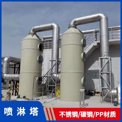 PP喷淋塔水淋塔废气处理设备不锈钢除尘净化气旋脱硫塔环保除雾器图2
