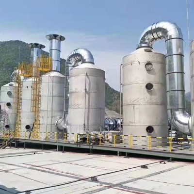 博森 喷淋塔 PP水淋塔 净化塔脱硫净化酸雾废气处理设备 除尘塔图4