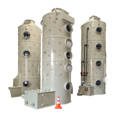 芮胜环保废气喷淋塔 工业废气处理成套设备洗涤塔 PP喷淋塔厂家图2