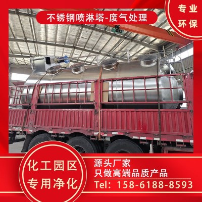 不锈钢喷淋塔污水处理设备 配套除雾器 化工园区专用净化系统图2