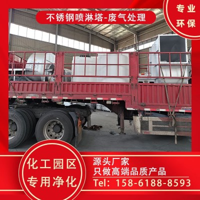 不锈钢喷淋塔污水处理设备 配套除雾器 化工园区专用净化系统图5