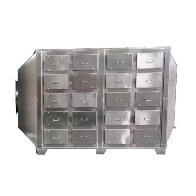 不锈钢活性碳吸附箱活性炭颗粒环保箱工业废气处理设备除 味二级PP图4