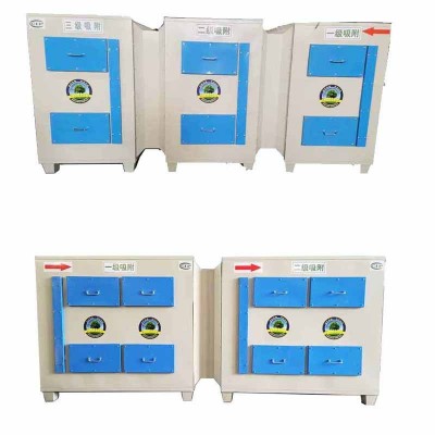 活性炭吸附箱二级环保废气过滤箱工业漆雾处理环保设备除异味装置图4