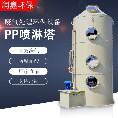 PPS阻燃喷淋塔厂家 粉尘烟雾喷漆房电镀车间氮气氨气酸碱废气处理图2