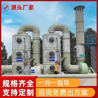 PPS阻燃喷淋塔厂家 粉尘烟雾喷漆房电镀车间氮气氨气酸碱废气处理图5
