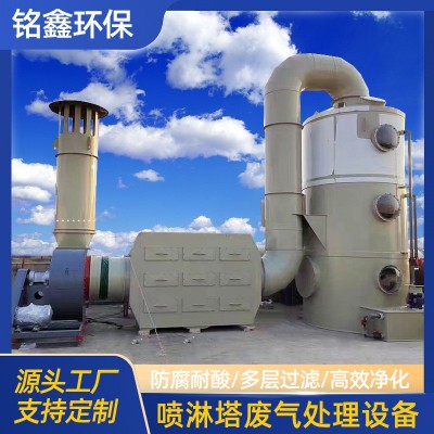 PP喷淋塔漆雾净化设备 家具家电机械加工喷漆房车间废气处理设备图2