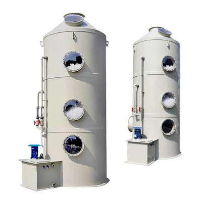 三林树喷淋塔废气处理设备水淋塔设备工业喷淋塔pp脱硫除酸图3