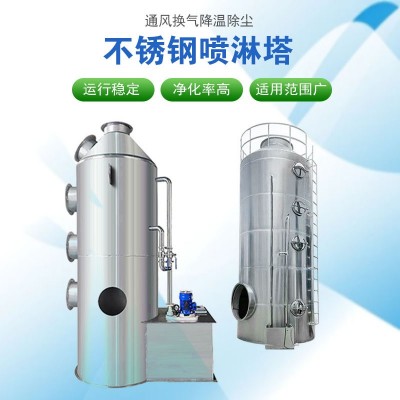 三林树不锈钢喷淋塔化工实验室废气吸收塔电子喷涂橡胶酸碱洗涤塔图4
