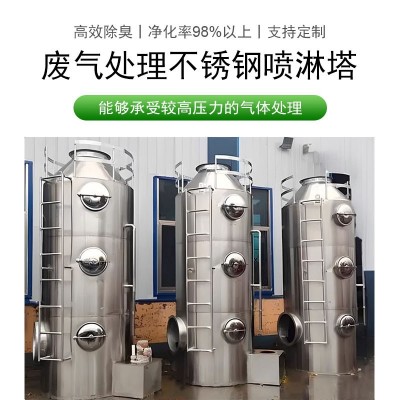 三林树不锈钢喷淋塔化工实验室废气吸收塔电子喷涂橡胶酸碱洗涤塔图2