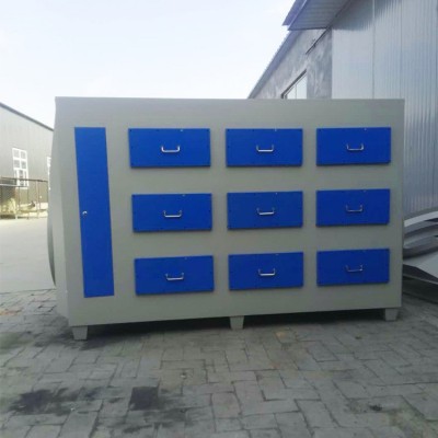 活性炭吸附环保箱 抽屉式二级过滤器除臭废气处理设备干式净化器图2